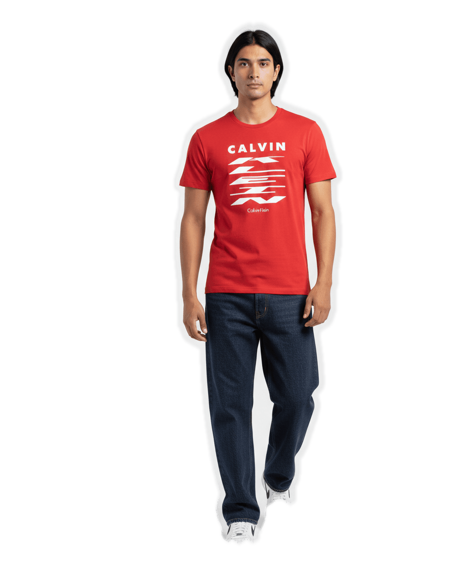 Red Graphic Tee Casual