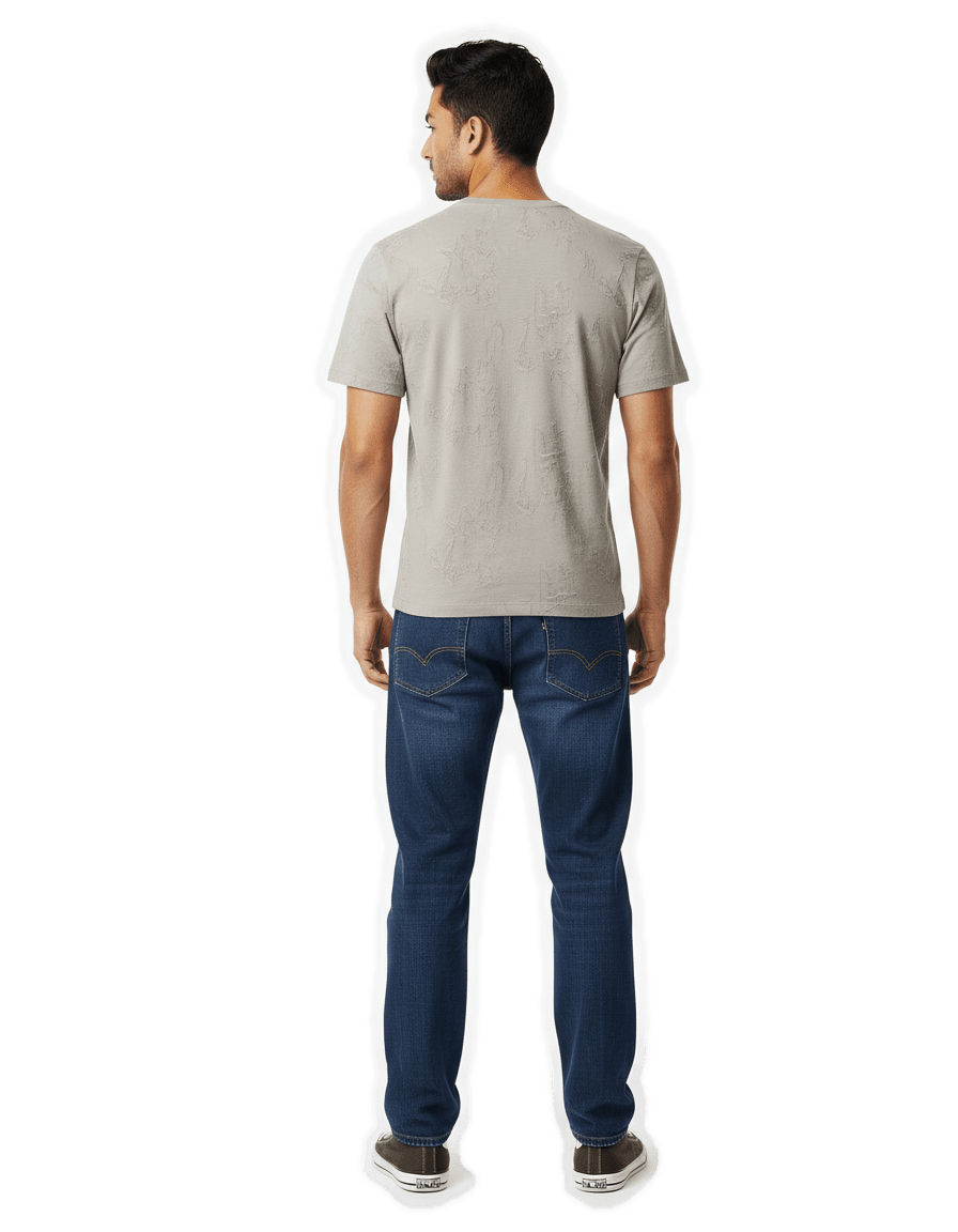 Minimal Beige Casual - Back View