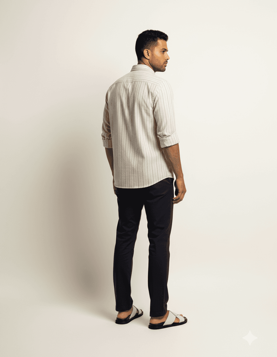 Classic Stripe Workday - Back View