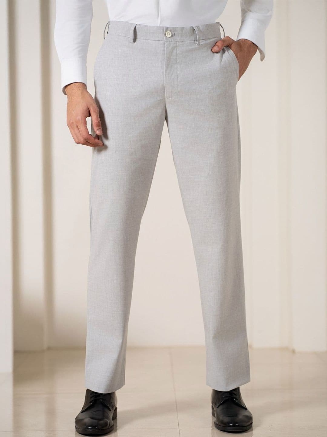 Men Relaxed Wrinkle Free Trousers